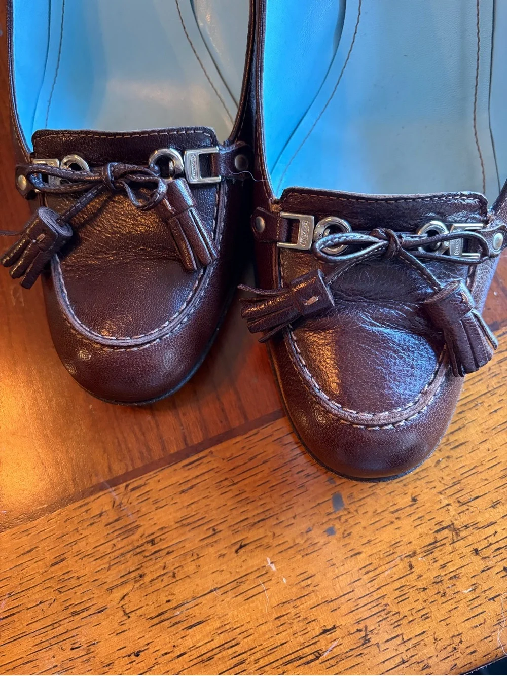 Vintage Coach Brown Tassel Leather Pumps - Women
